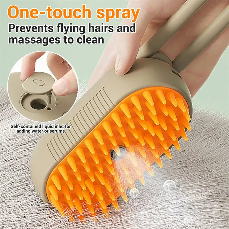 3-in-1 Electric Steam Spray Pet Grooming Brush UrbanNova
