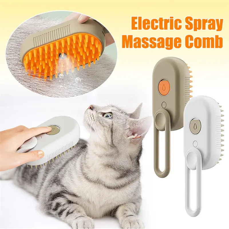 3-in-1 Electric Steam Spray Pet Grooming Brush UrbanNova