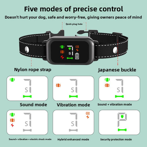 Adjustable Ultrasonic Anti-Bark Training Collar