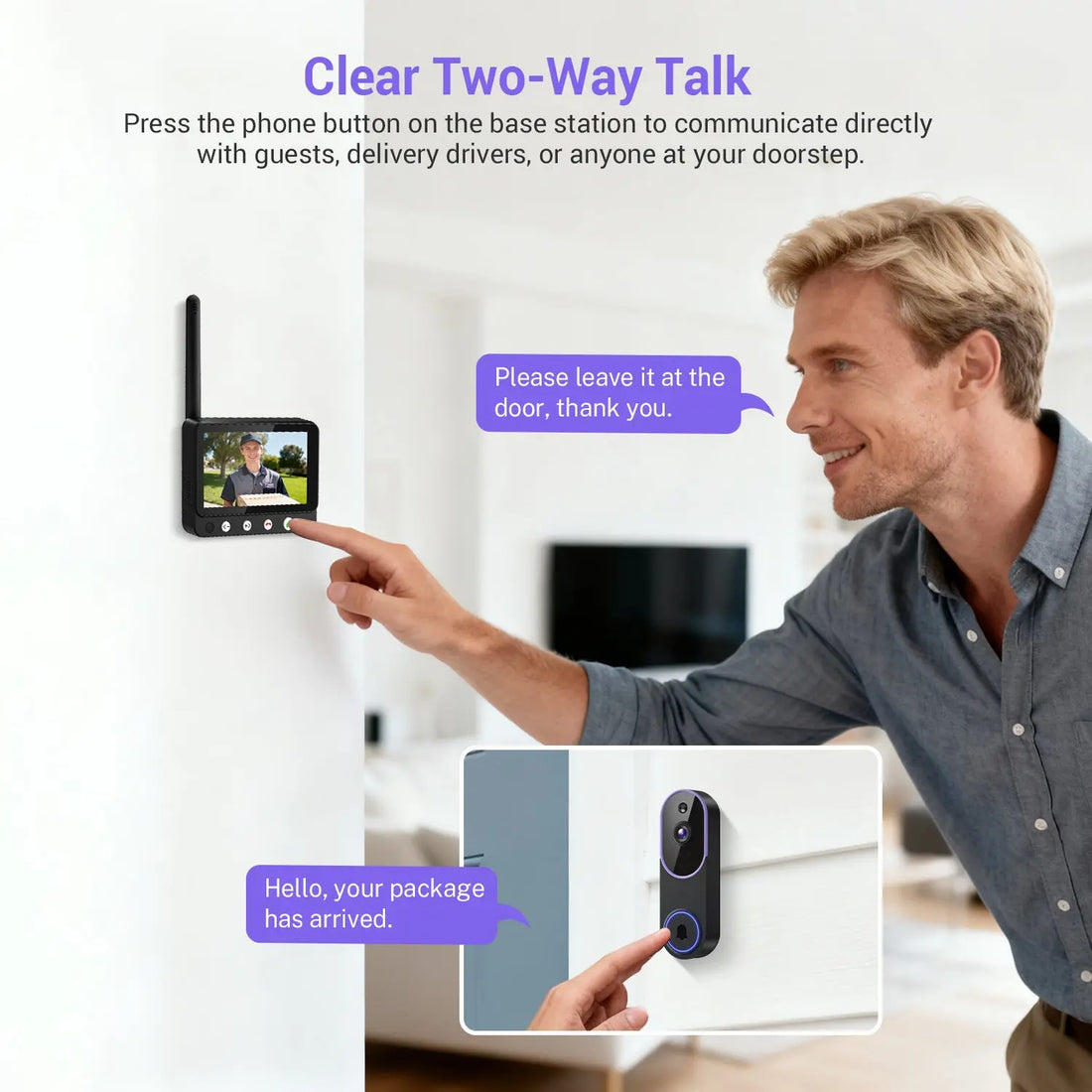 Video Doorbell Camera with Voice Intercom, Monitoring, Wifi, Hd Night Vision, Smart Doorbell, Electronic Peephole UrbanNova