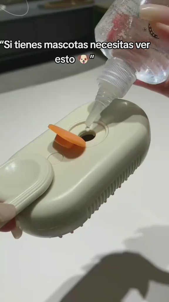 Cepillo Eléctrico 3 en 1 con Vapor para Mascotas
